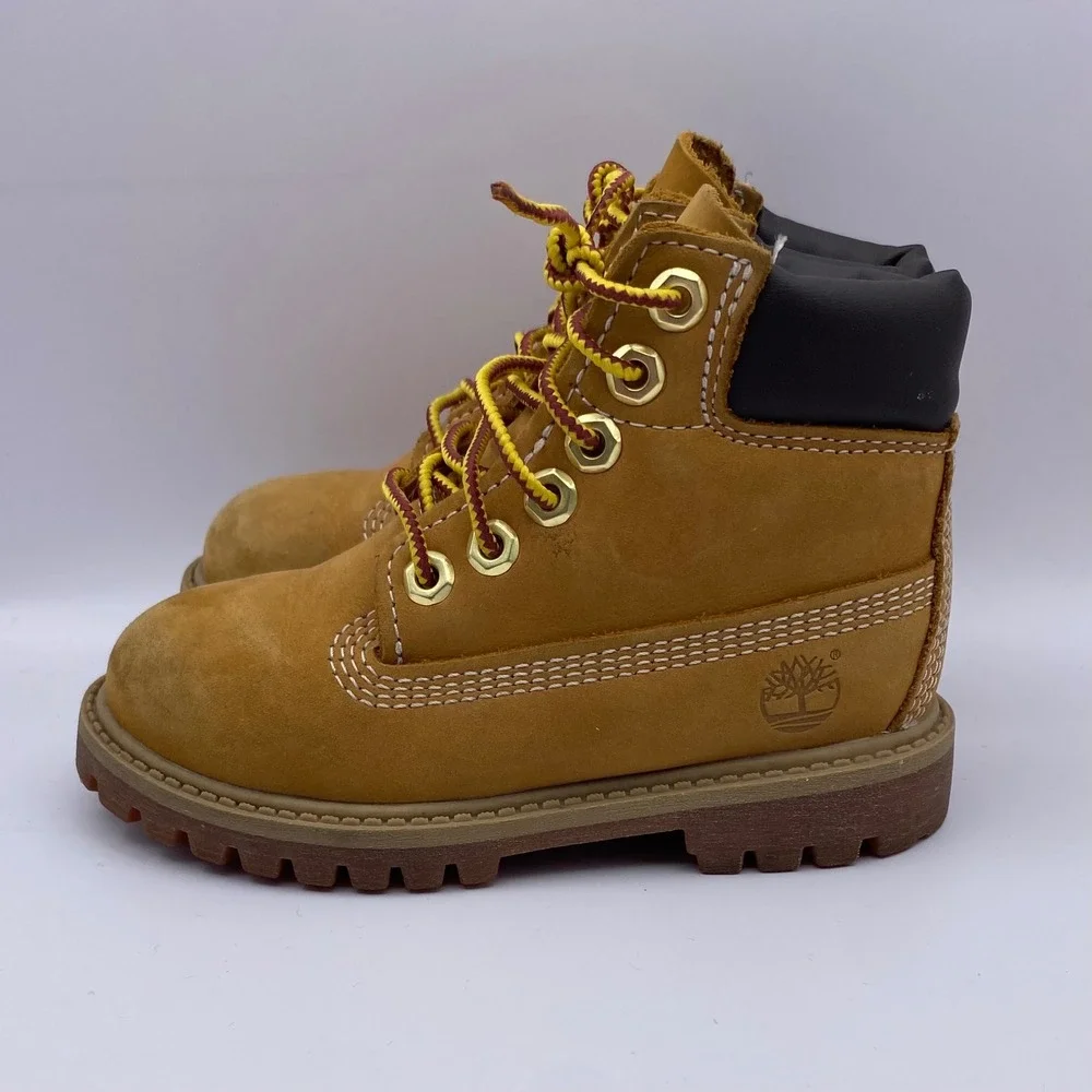 Timberland Boys 6 Inch Waterproof Boots Wheat Nubuck Classic Toddler Size 9M